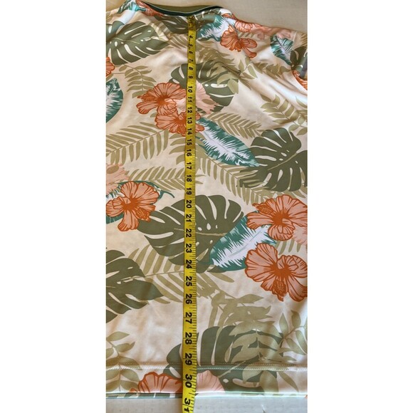 Monterey Club Golf Shirt Men's L Sage Polo Moisture Wicking Dry Swing Tropical - Picture 10 of 10